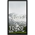 Americanflat 10x20 Picture Frame with Polished Plexiglass - Streamline Collection - Thin Border Picture Frame for Wall Display - Hanging Hardware Included - Black