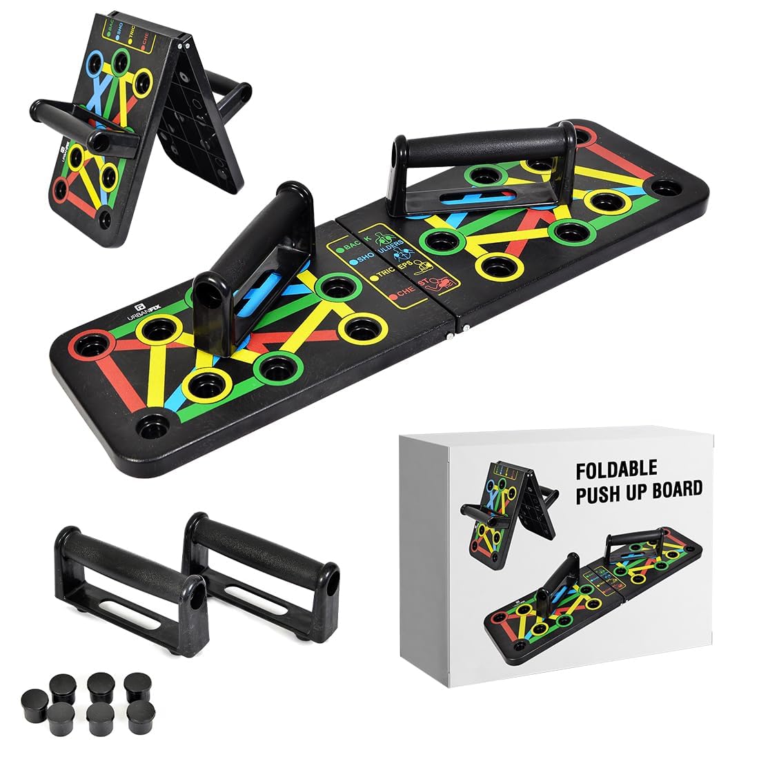 SPANCO Polypropylene Material - D Shape Foldable Push up bar -Dips Chest Press Training Push up Stand, Dip Stand, Bars for Workout (Color : Multicolor) (B0C5MMVFVS) Amazon Price History, Amazon Price Tracker