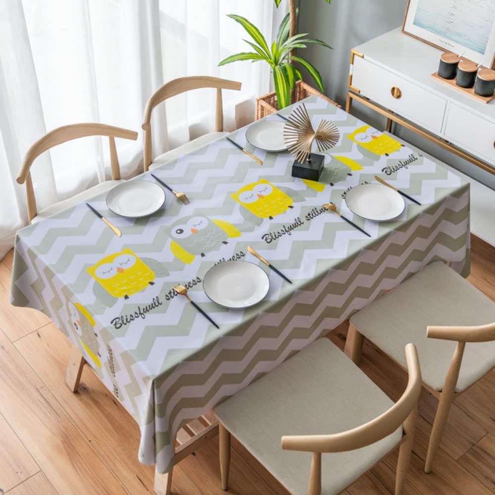 Nappe de couverture de table imperméable en plastique lavable 140x180