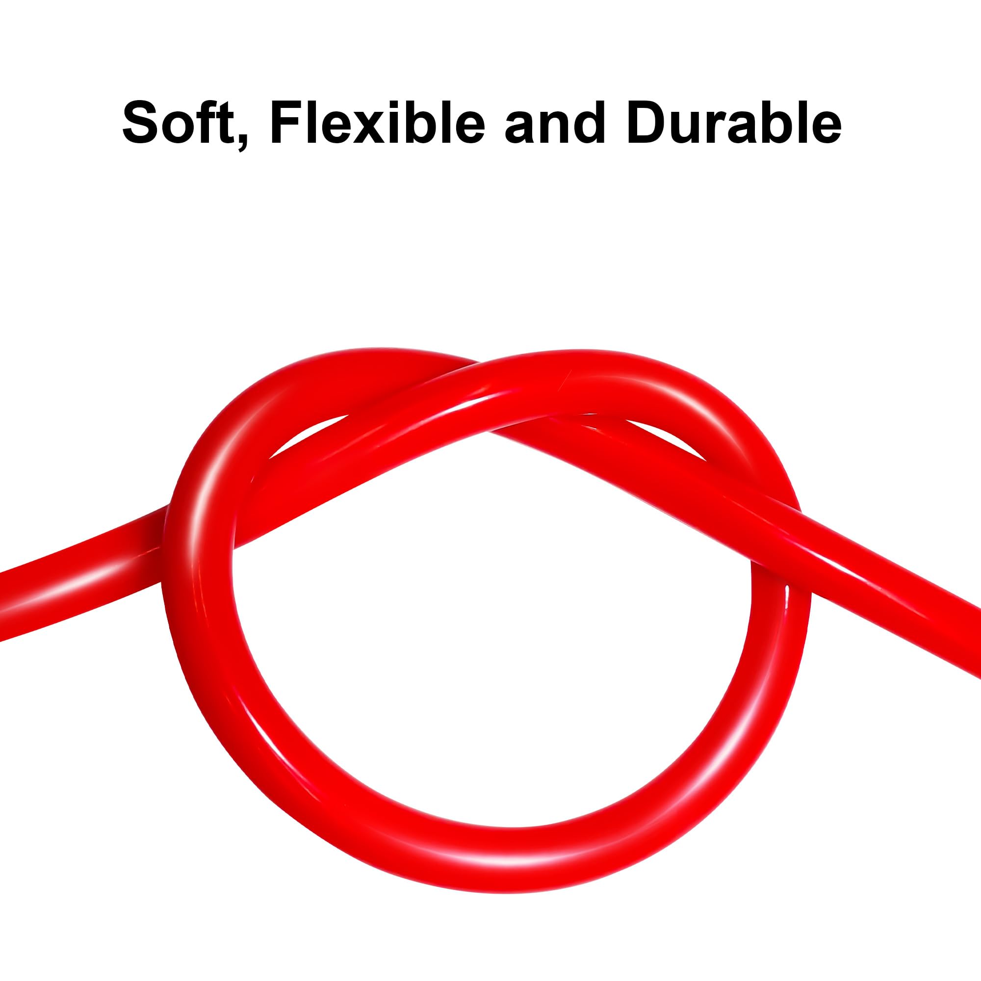 Tube en silicone pour transfert air/eau - 5 mm x 11 mm x 3 mm x 3 mm (DI x DE), 3 m, rouge