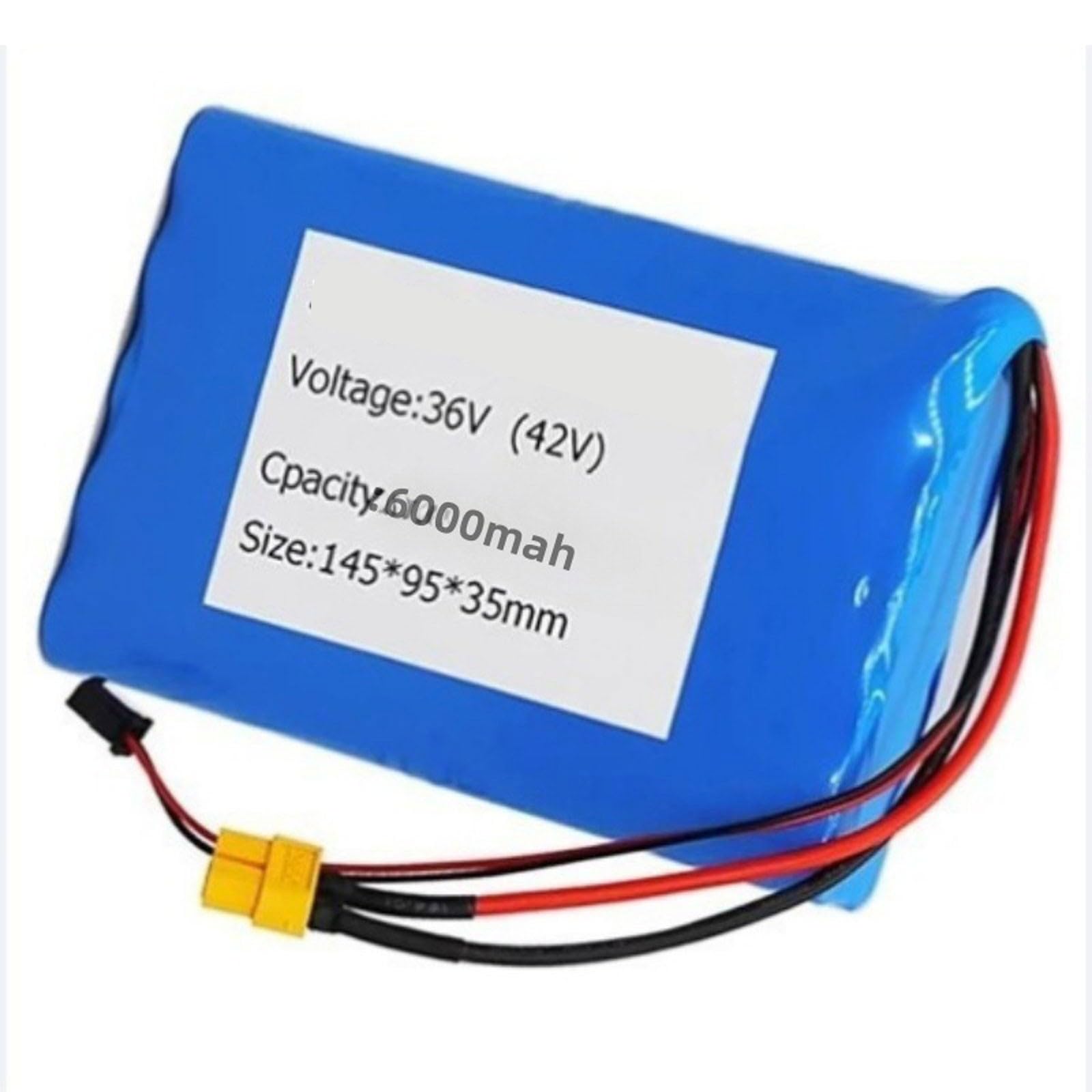 Batterie de vélo électrique 36V Batterie au Lithium 6Ah 10S2P Longue autonomie avec Chargeur et BMS Convient aux trottinettes et draisiennes électriques 36V 6Ah,3lines+DC