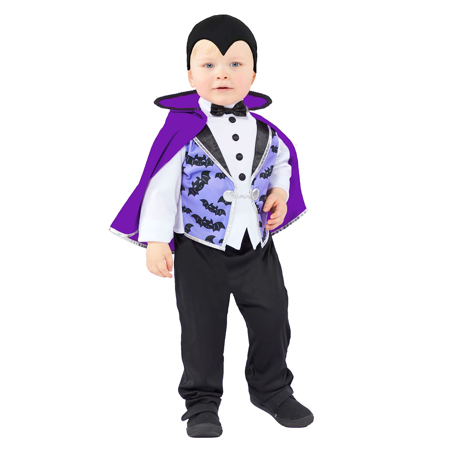 amscan 9914743 Childs Toddlers Baby Lil Vamp Fancy Dress Vampire Costume Kids Gothic Halloween (12-18 Months)