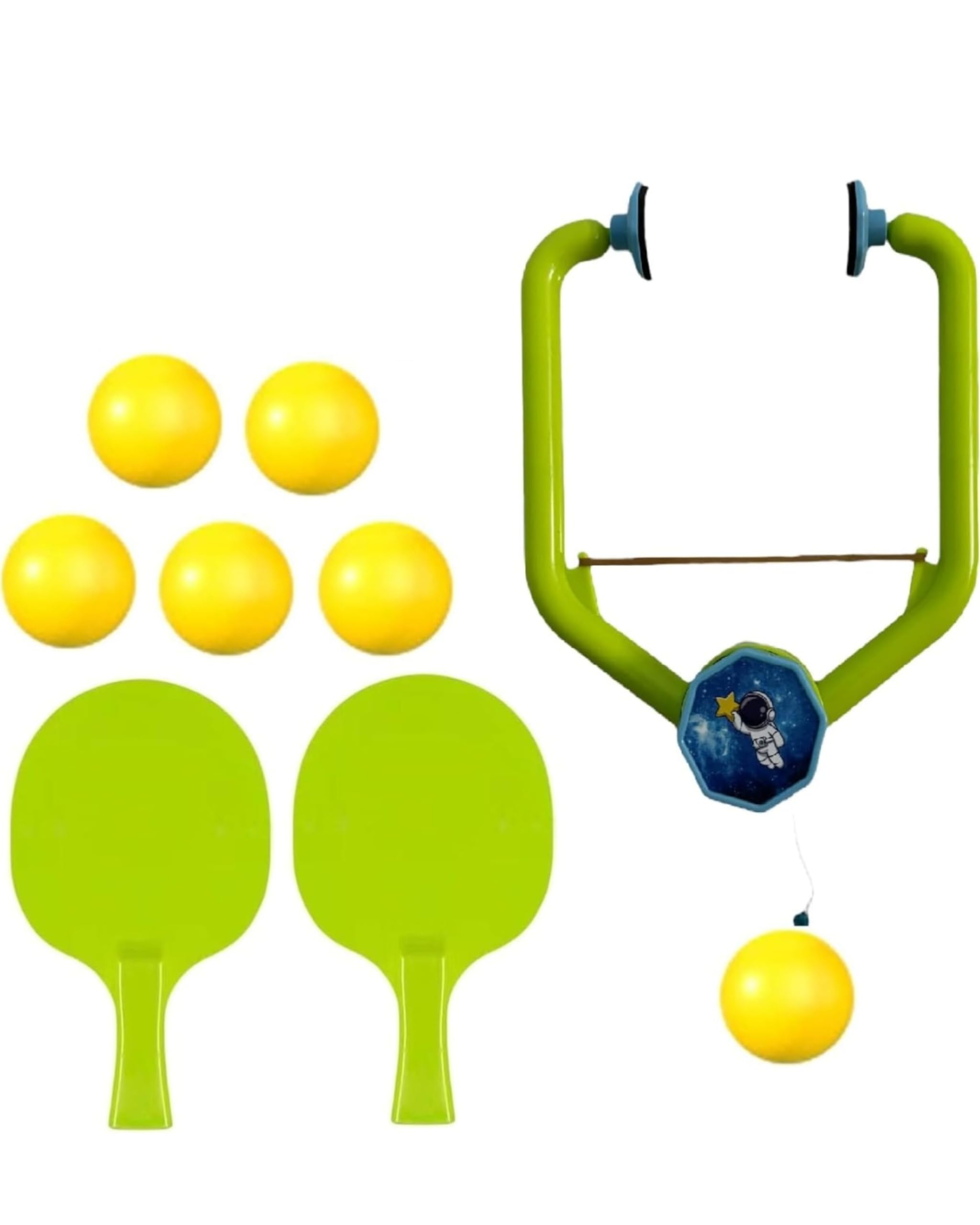 Honest Enterprise - Table Tennis Trainer Indoor for Kids - Hanging Table Tennis Ball for Kids Games, Teenagers & Adults | Ping Pong Ball for Kids 2 Racket & 6 Practice Ball. (Style 2) (B0DF2CGW81) Amazon Price History, Amazon Price Tracker