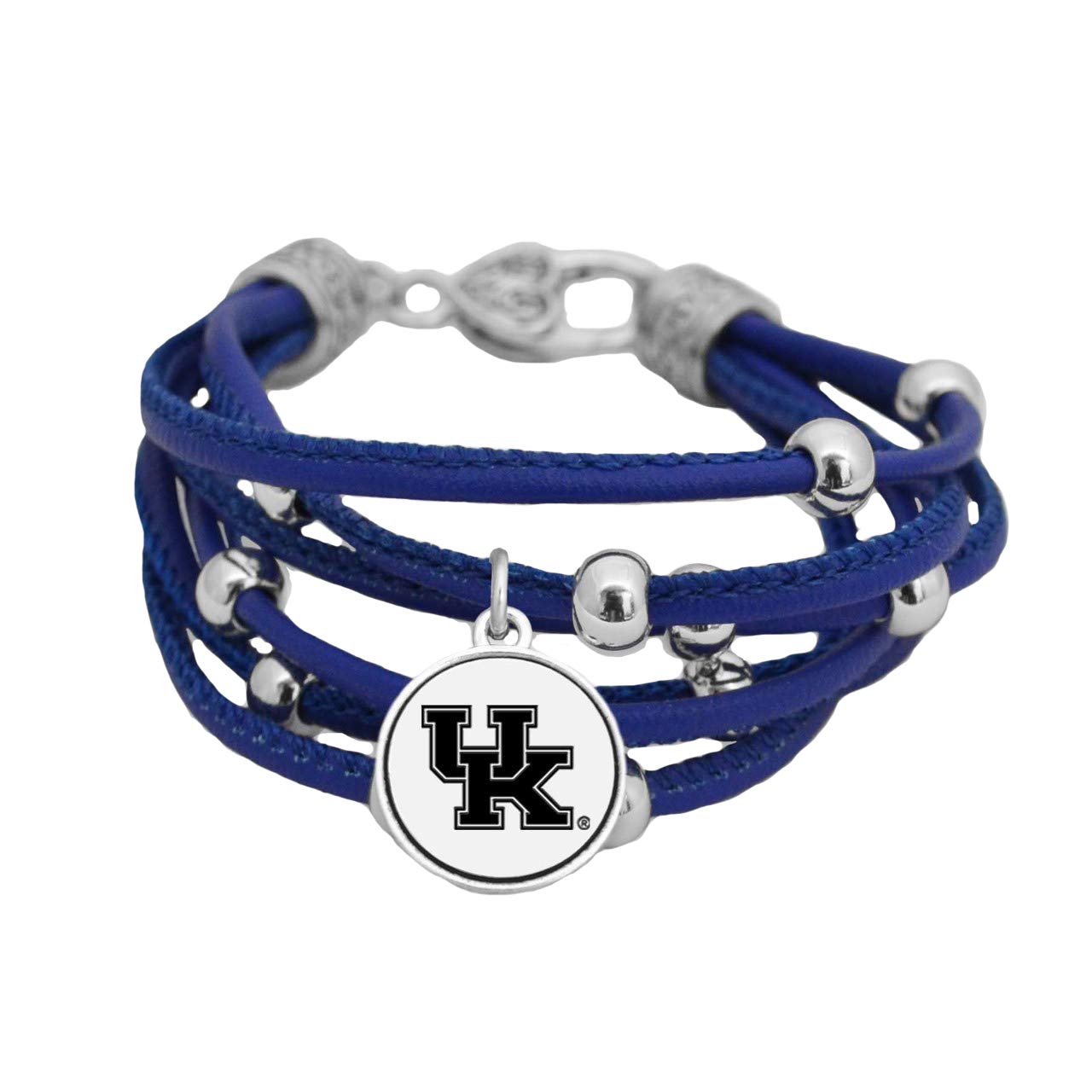 Kentucky Wildcats Multi Line Blue Leather Bracelet Jewelry Licensed UK Gift
