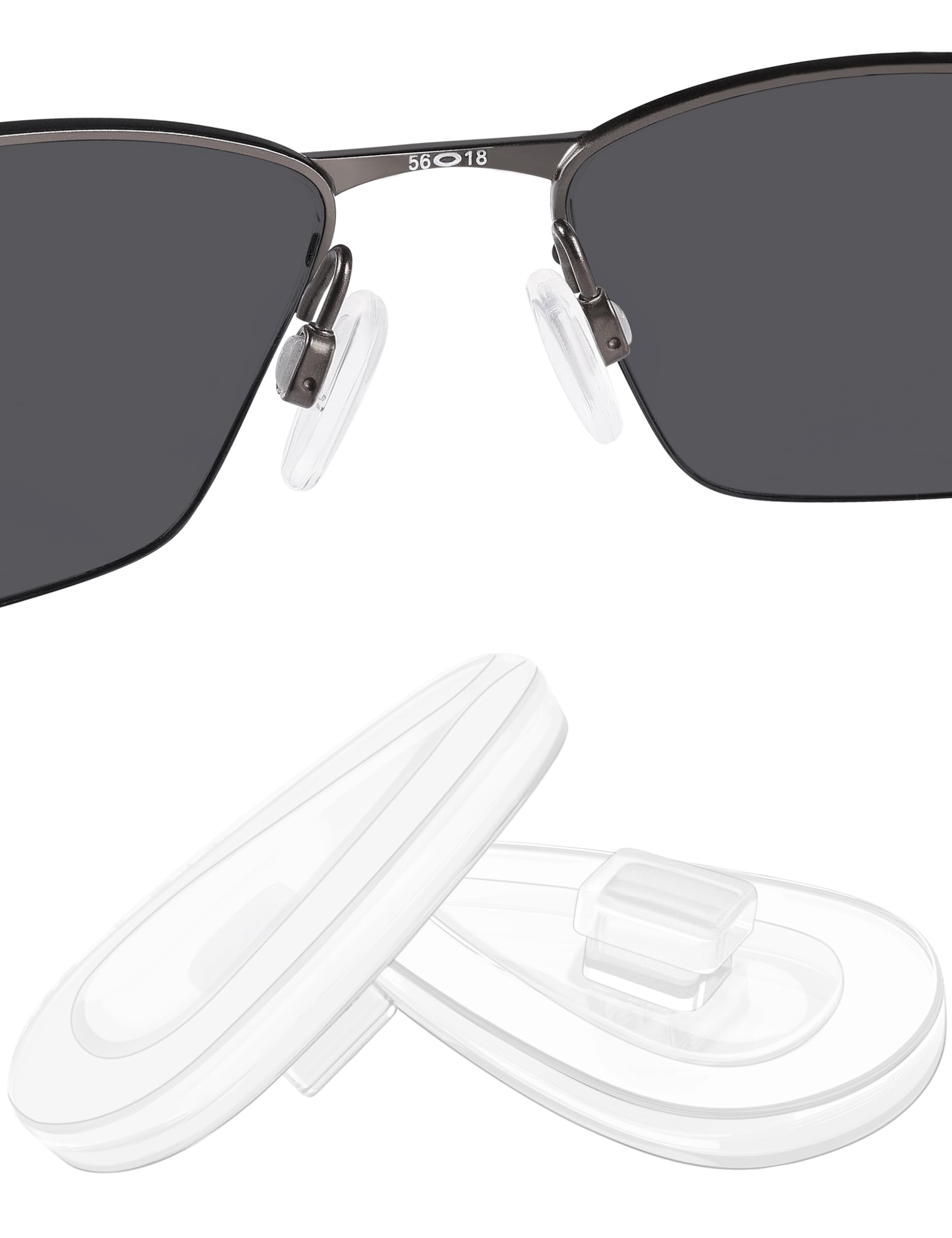 BLAZERBUCK Clear Replacement Nose Piece Pads for Oakley Extender OX3249-1 Pair