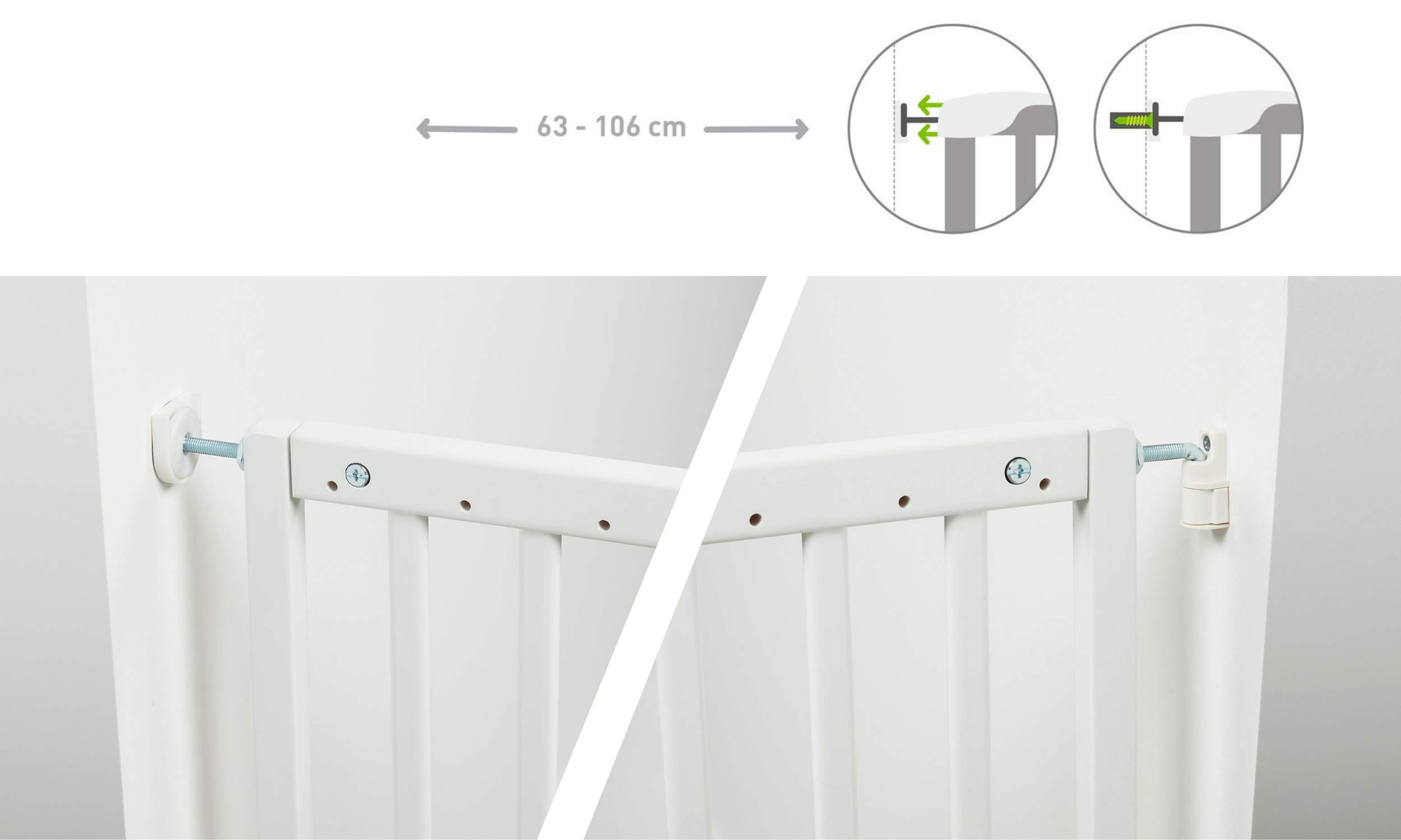 Barrière de Sécurité Badabulle Deco Pop - Blanc - Univers Poussette