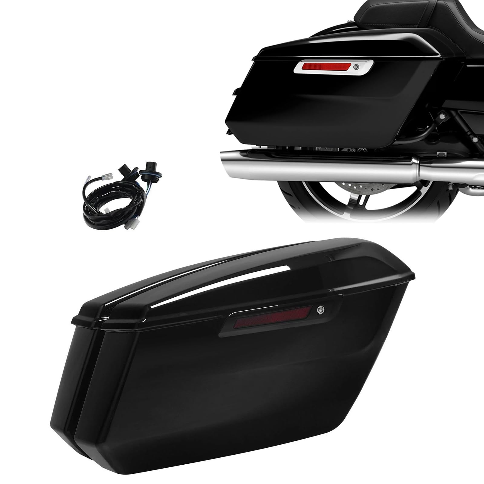 Baule portaoggetti Accessori Per Moto, Valigie Laterali, Borse, Portabagagli, Baule, Cassetta Degli Attrezzi Per Harley CVO Street Glide FLHXSE 2023 2024 2025
