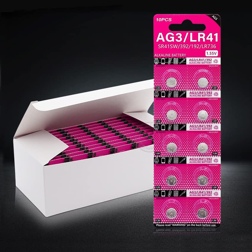 10 pilas alcalinas AG3 LR41 1.55V botón pack miniatura 5