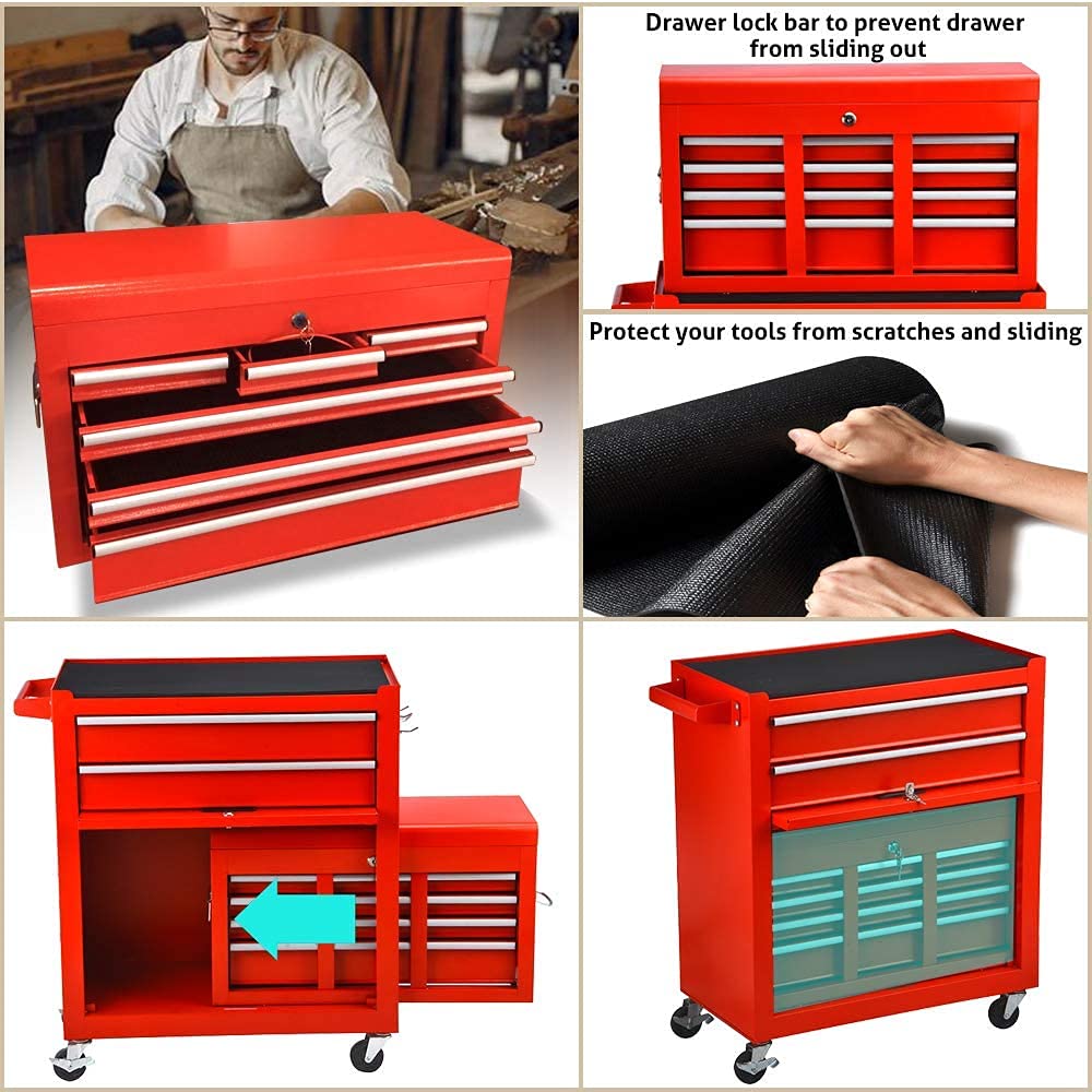 Big Rolling Tool Chest 8 Drawer Rolling Tool Chest Portable Tool Box