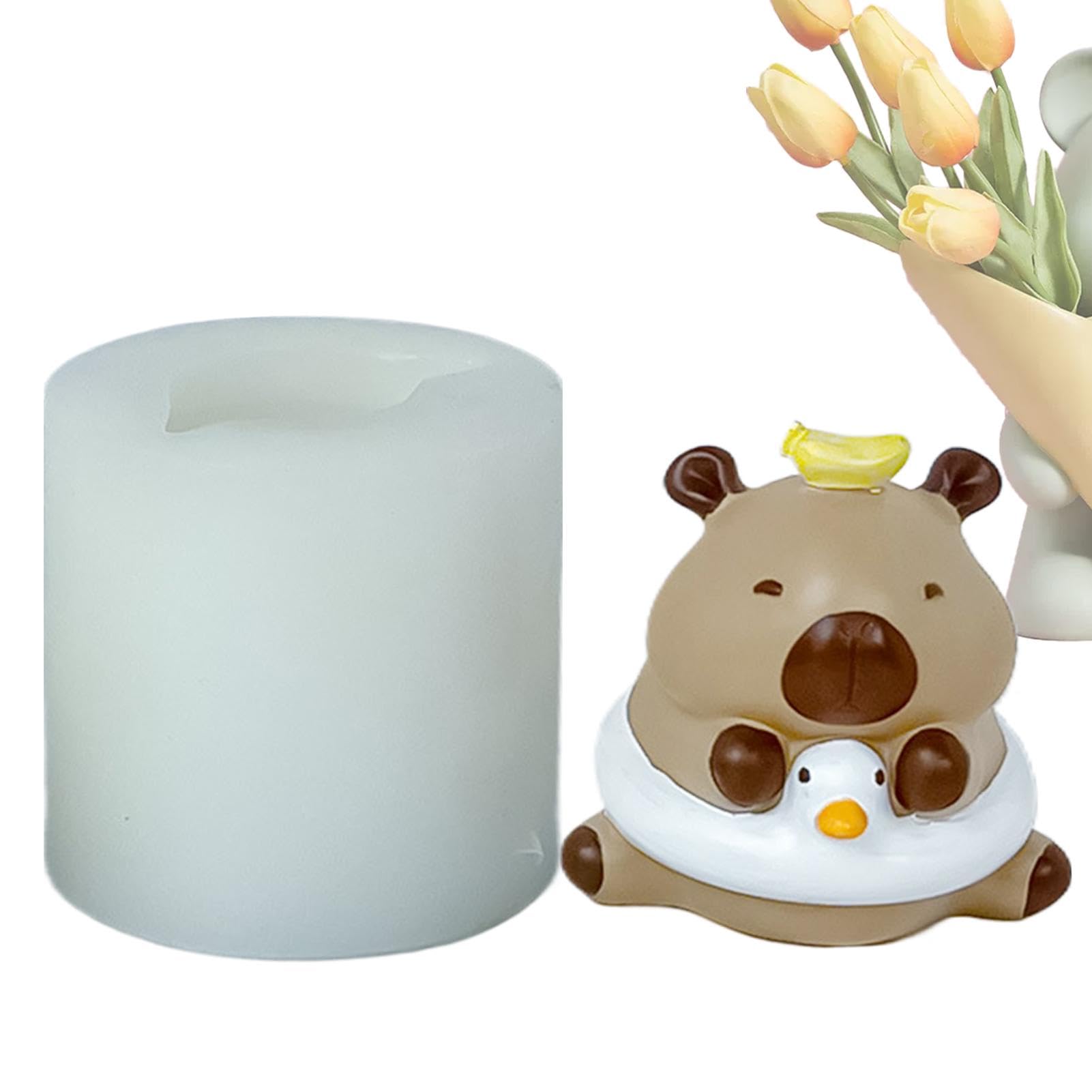 Moule à Gâteau En Silicone En Forme De Capybara - Anti-adhésif, Résistant à La Chaleur (-40°C à 200°C) - Parfait Pour Cheesecakes, Chocolats, Savons - 3