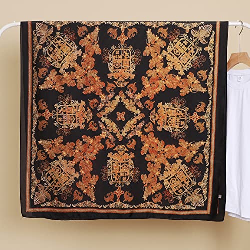 Image of ZDMHSH Fashion Scarves Scarf 100% Silk Feeling Scarf Silk Like Scarves Long Lightweight Sunscreen Shawls for Women