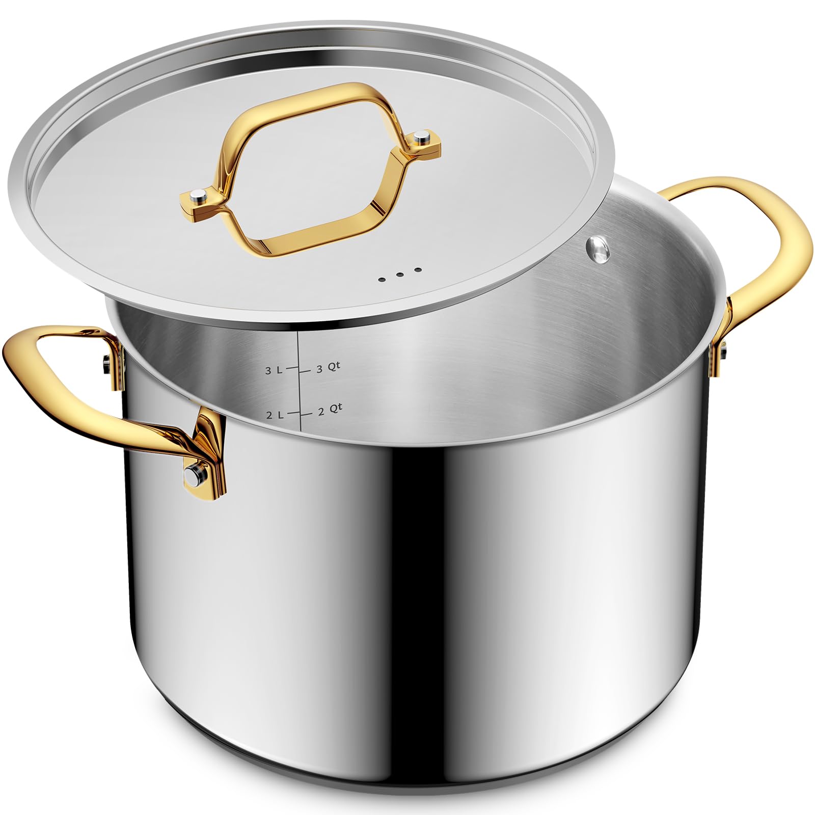BEZIA 8 Qt Stainless Steel Stock Pot
