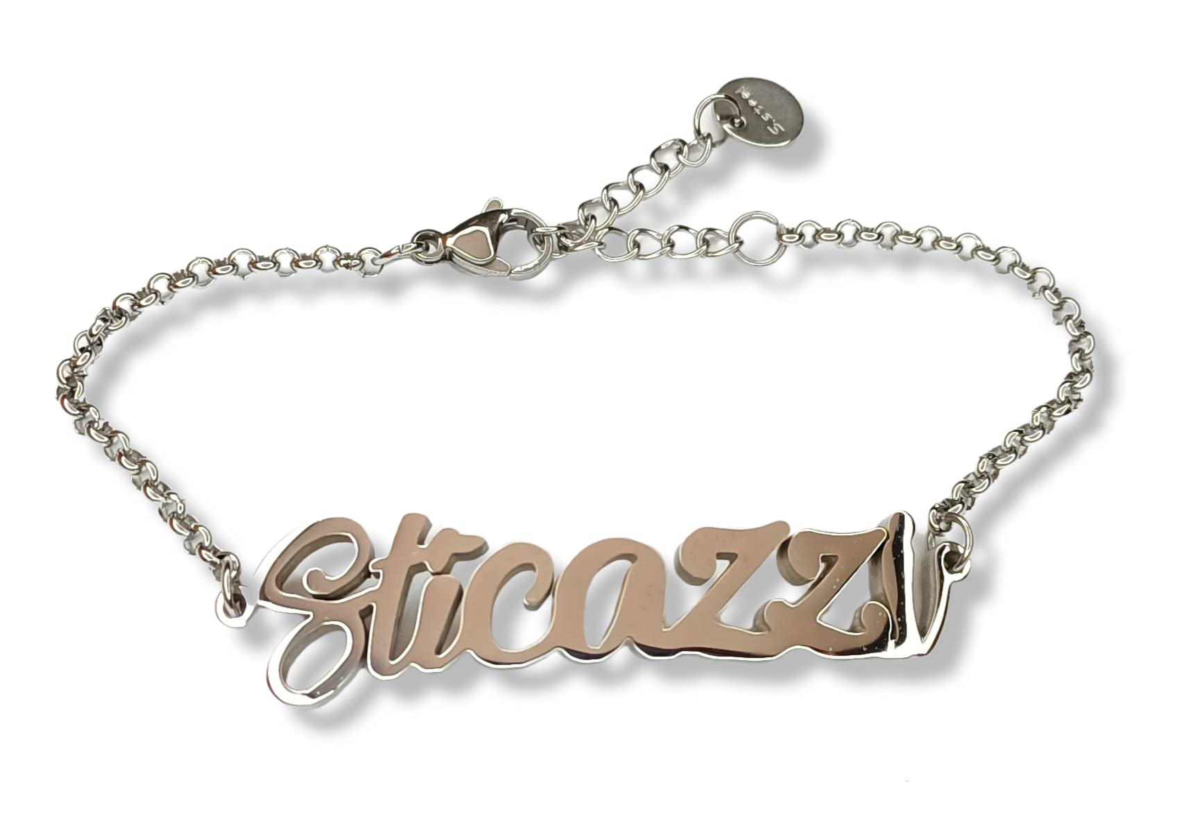 Bracciale Uomo E Donna In Acciaio Inox Con Scritta STICAZZI - Regolabile, Anallergico, Confezione Regalo - 3