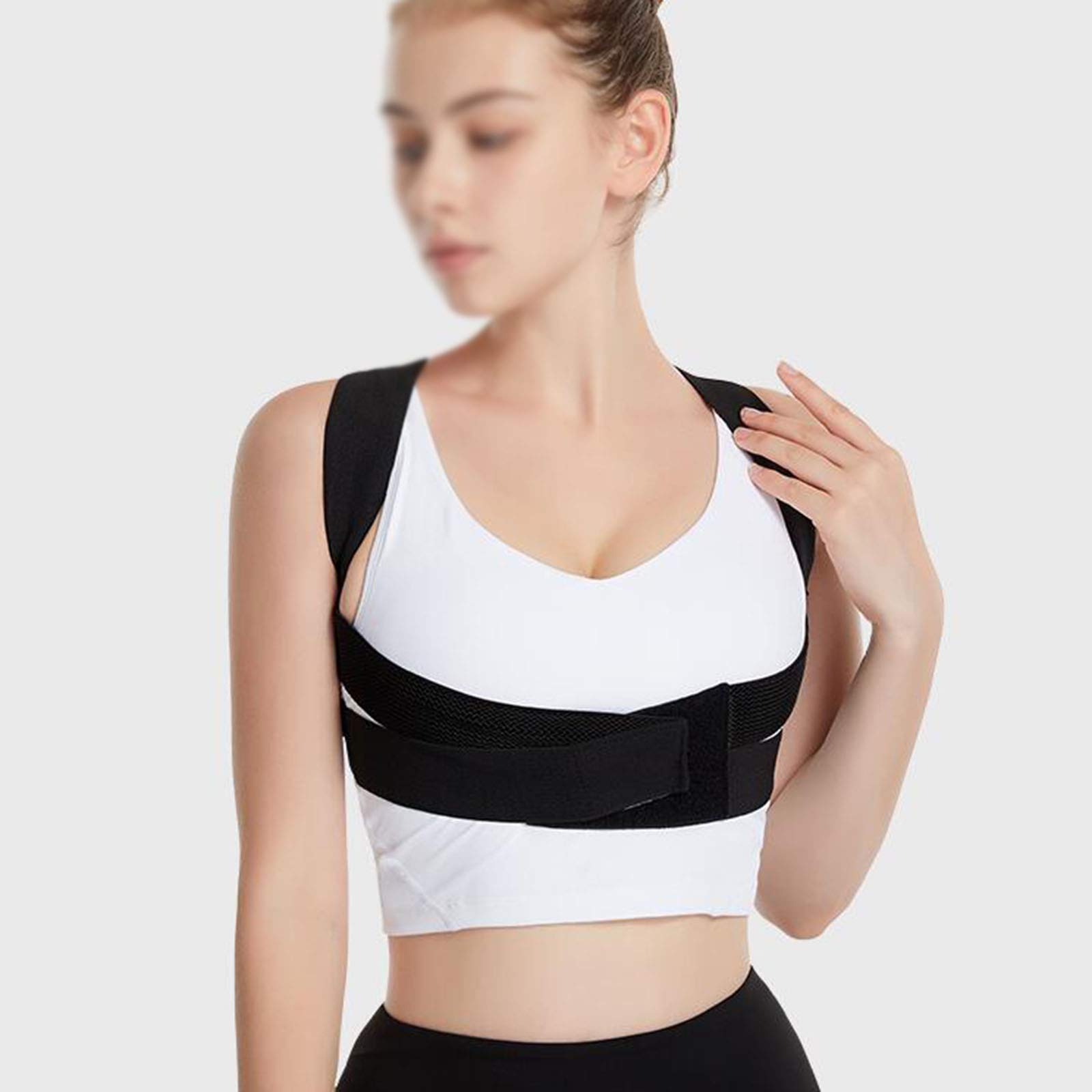 Corrector de Postura Lumbar Lumbar Corrección de Postura Atrás de Apoyo para Hombres para Hombres y niños Mejoran la Mala Postura, Negro, S
