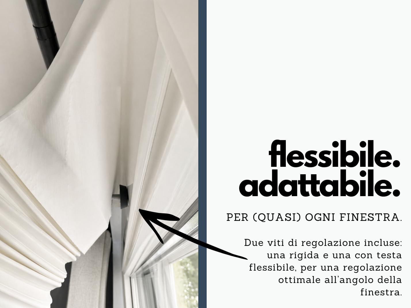 Adattatore Finestra 35cm Condizionatore Portatile – Compatibile con Pinguino, De'Longhi, Olimpia – Tubo 150mm – Per Lucernari e Vasistas – Universale