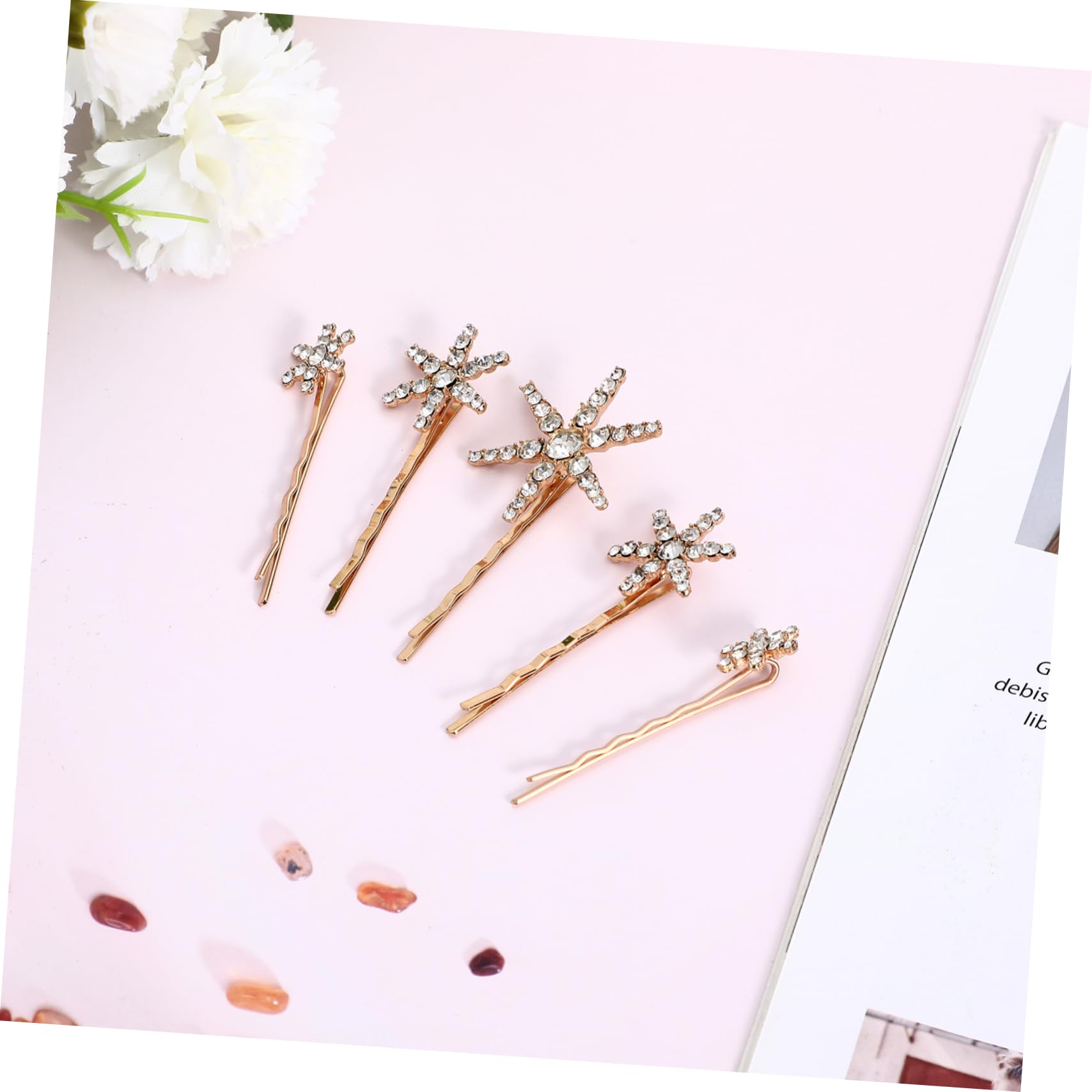 FRCOLOR 5 Set Di Fermagli Per in Lega Per Donne Fermagli Laterali Con Strass Decorazioni Per Da Festa Stelle 5 Pezzi*5
