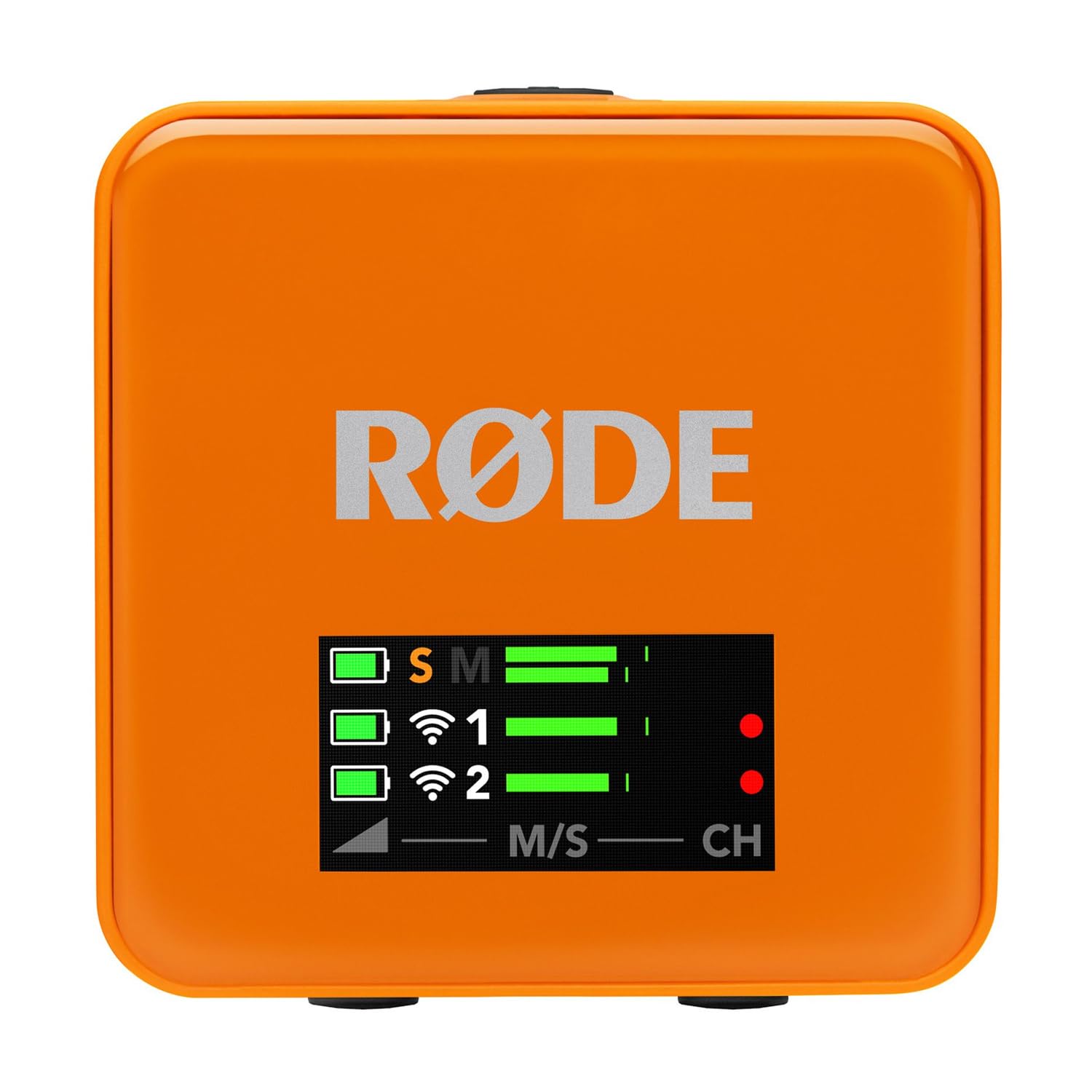 Rode Wireless GO Gen 3 bezprzewodowy 2-kanałowy system radiowy mikrofonu pomarańczowy z interview GO adapter ręczny, pomarańczowy i keepdrum, futrzana ochrona przed wiatrem