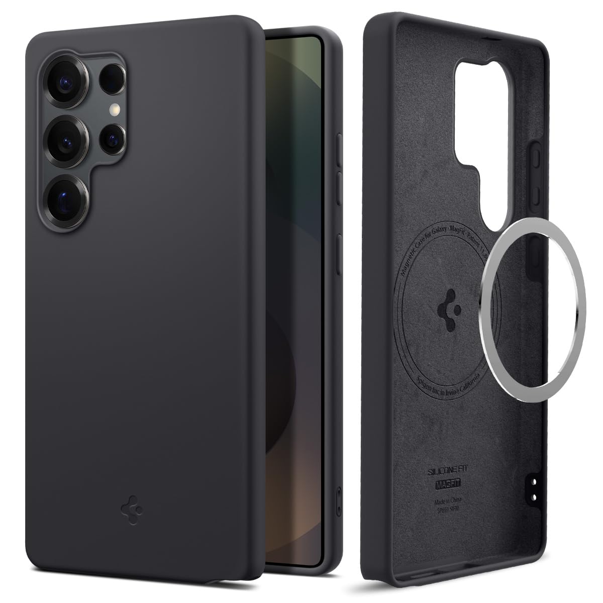 Spigen Galaxy S25 Ultra ile Uyumlu Magnet Kılıf Silicone Fit…