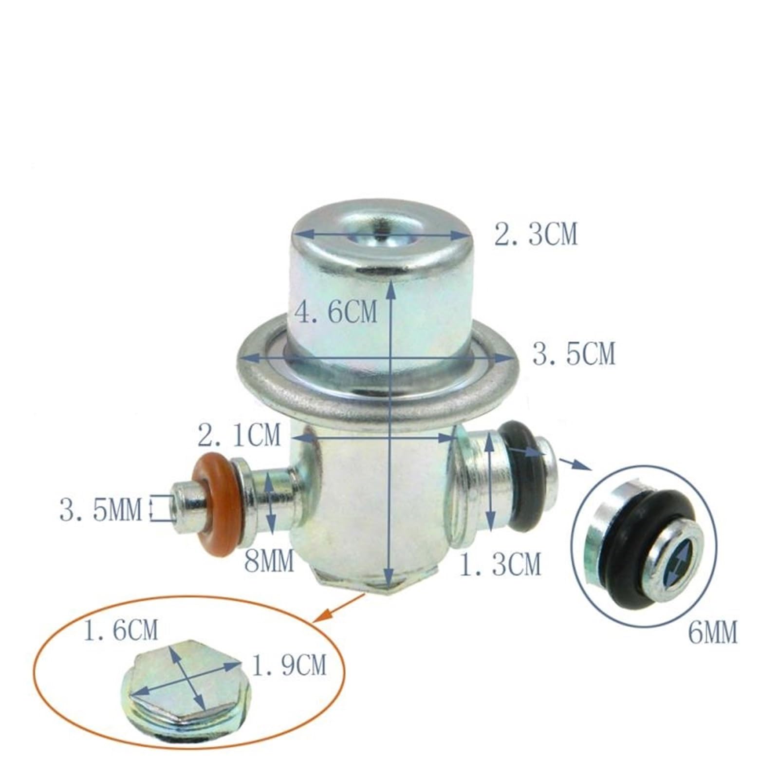 Regulador de presión de combustible, compatible con Hyundai Accent 1.6L 2000-2003 PR392 PR4221 PR4172 PR4037 35301-1C000 PR4019 válvula de control de presión de la bomba de combu