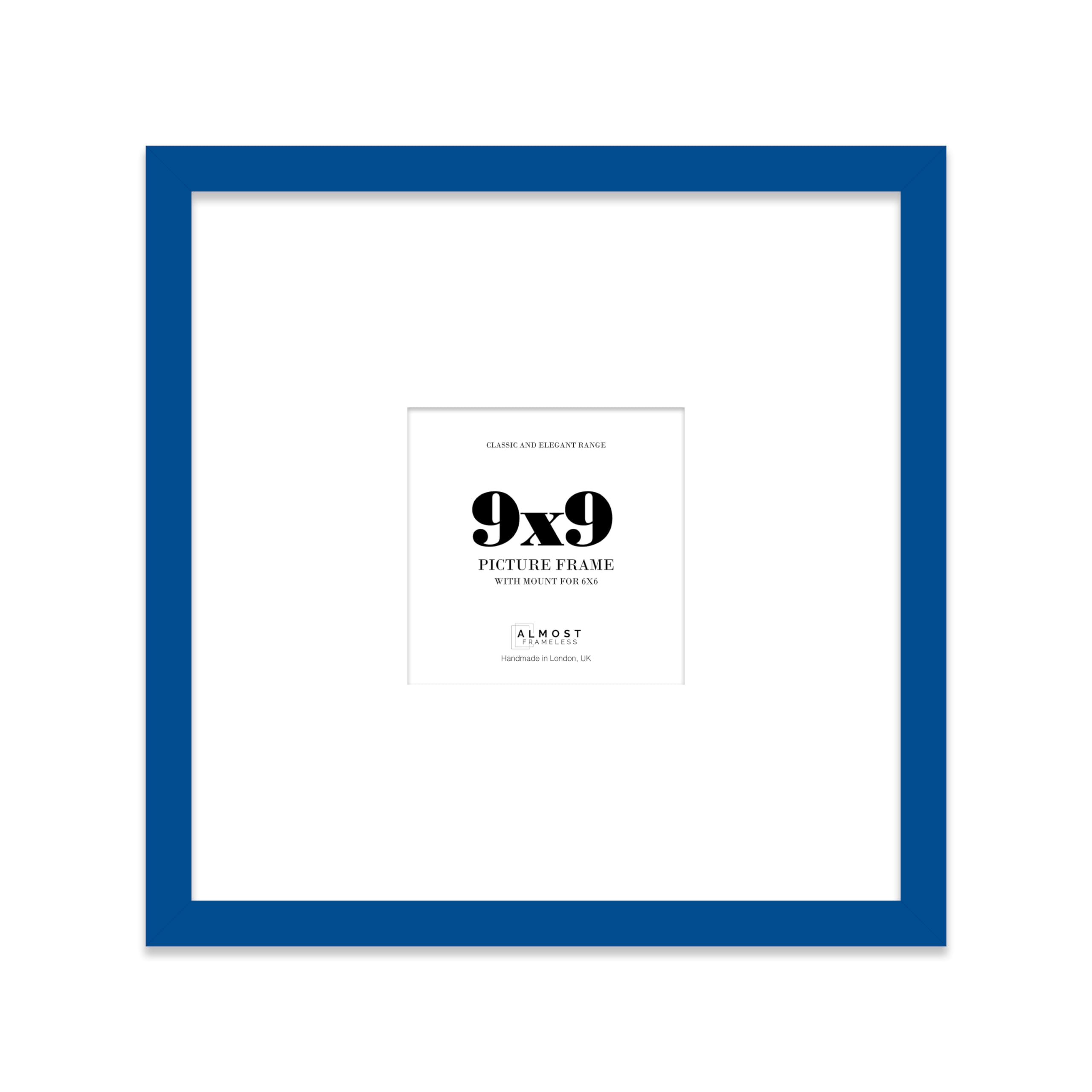 9X9" Blue Picture Frame9X9" Square Frame With 6X6" Mount For 9X9"/6X6" Pictures Art Deco Style Room Decor1 Pack from B&Q
