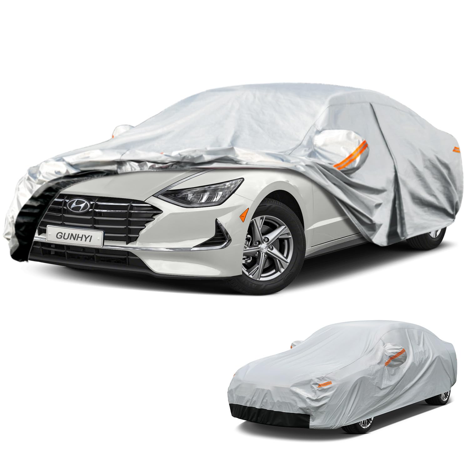 GUNHYI 6 Layers Car Cover Custom Fit Hyundai Sonata (1993-2026) Waterproof All Weather, Heavy Duty Outdoor Snow Sun Rain Uv Protection (Ships from US Warehouse, Delivery 3-8 Days)
