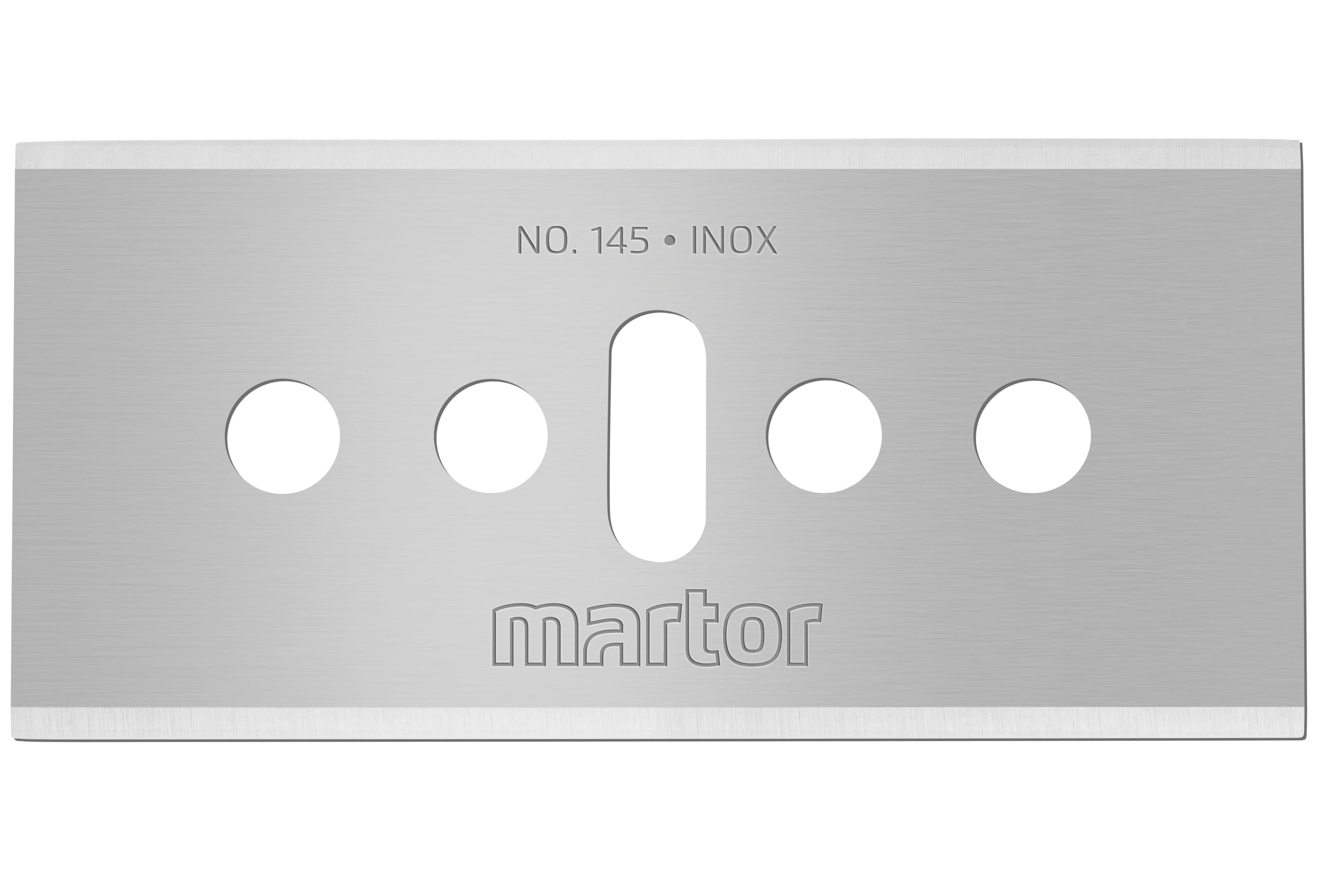 MARTOR 10 x hoja industrial, hojas de recambio Cúter, Cuchillo de seguridad, 18,5 mm, afilado, en dispensador, utilizable en 4 pliegues, nº 145