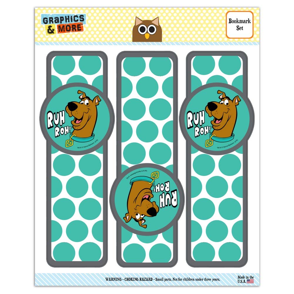 Scooby-Doo Ruh Roh Set of 3 Glossy Laminated Bookmarks