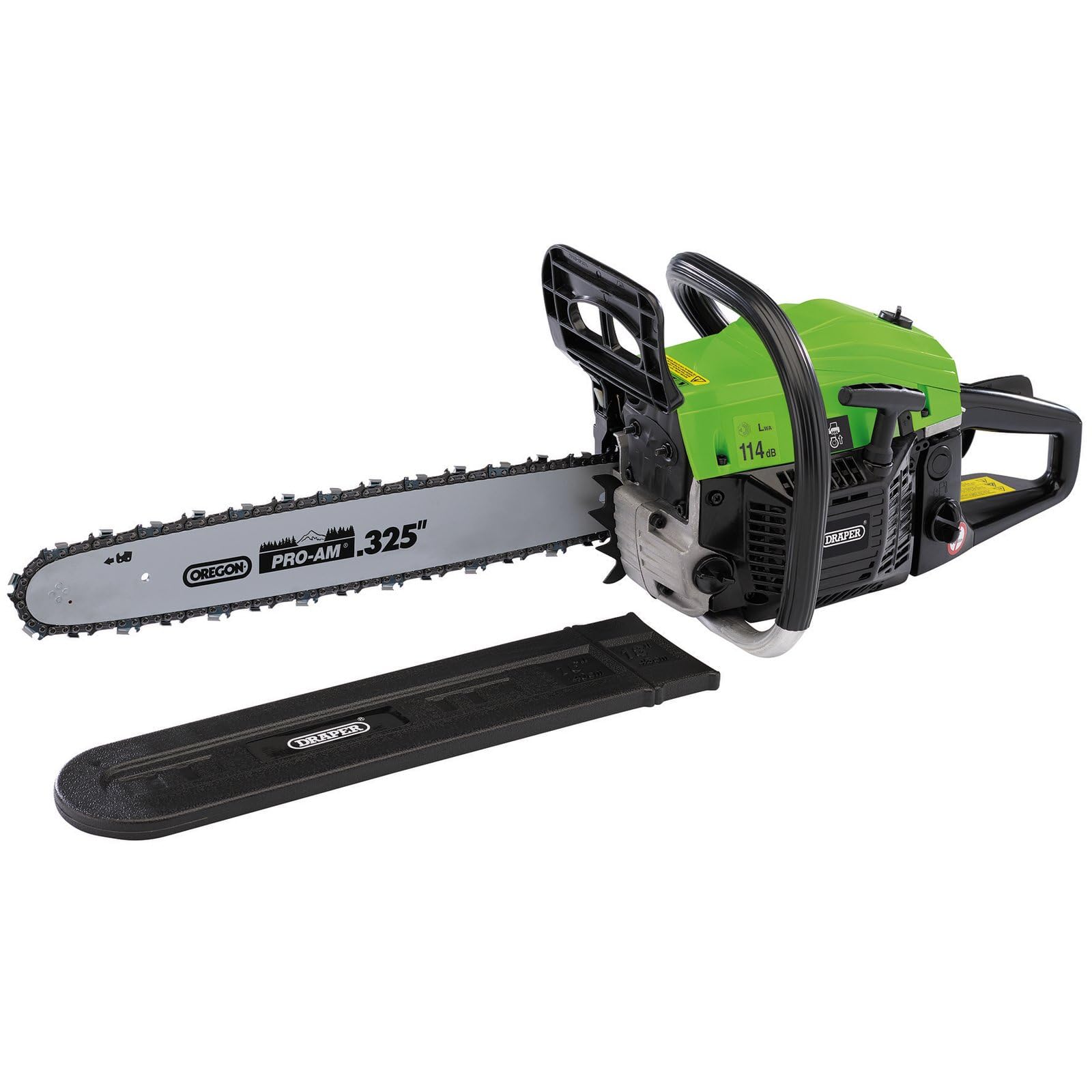 Draper Petrol Chainsaw 45cc 450mm - Easy Recoil Start - Walbro Carburettor - Washable Air Filter