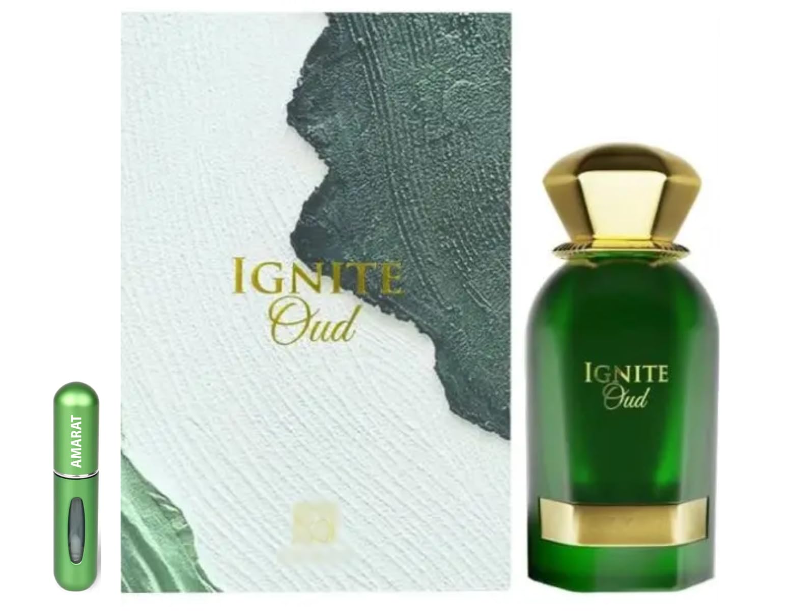 Perfume Ignite Oud Extrait de Parfum 60 ml, Perfume Árabe Unisex de Larga Duración, Incluye Atomizador, Fragancia Amaderada y Cuero con Notas de Geranio, Pachulí, Ámbar y Sándalo (Ignite Oud)
