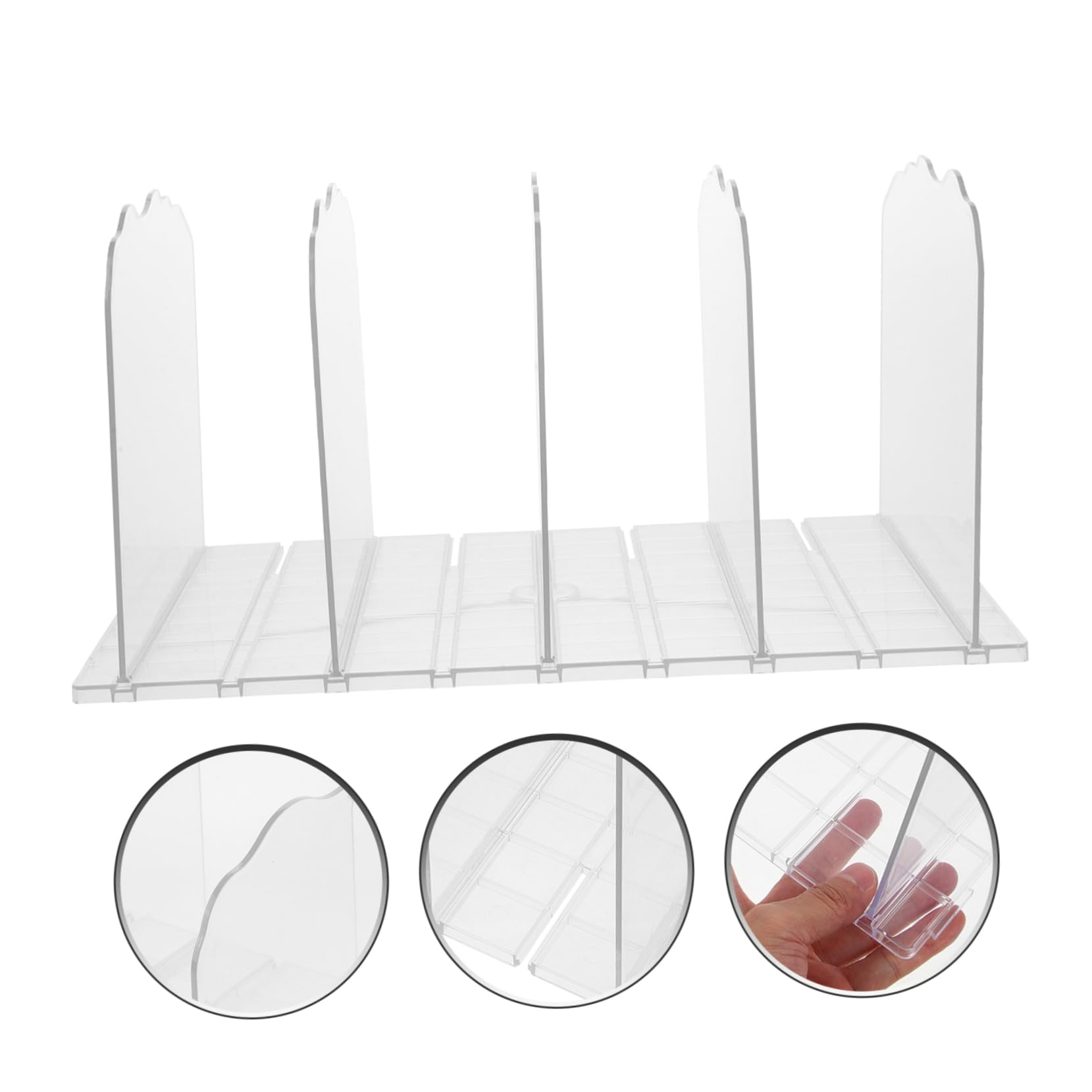 Gadpiparty Estante Organizador de Bolsos Transparente de Plástico Abs