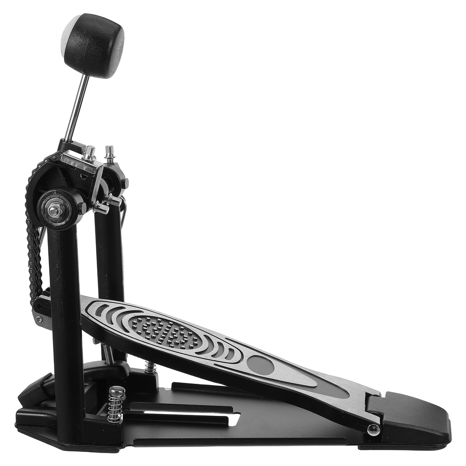 ABOOFAN Pédale de Grosse Caisse Simple en Métal Robuste Batte de Grosse Caisse Pied Ergonomique Kit D’Entraînement Batterie Compatible pour Batteurs Débutants et Musiciens en Studio