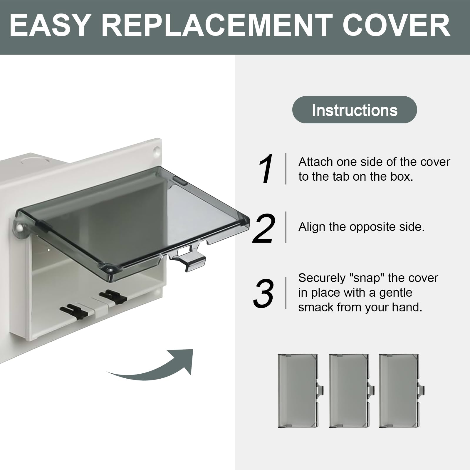 DBHC-1 Type 3r Enclosure Cover Fit For Horizontal Outdoor Outlet Cover - View #3