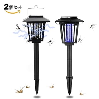 Amazon Co Jp Aiopake 電撃殺虫器 屋外用 プラズマ 2way Ledソーラーライト ソーラーガーデンライト 虫退治 誘蛾灯 自動点灯 防虫 ソーラー 虫除け 駆除 照明 自動点灯 電源不要 防水 簡単設置 電撃殺虫灯 2個セット Diy 工具 ガーデン
