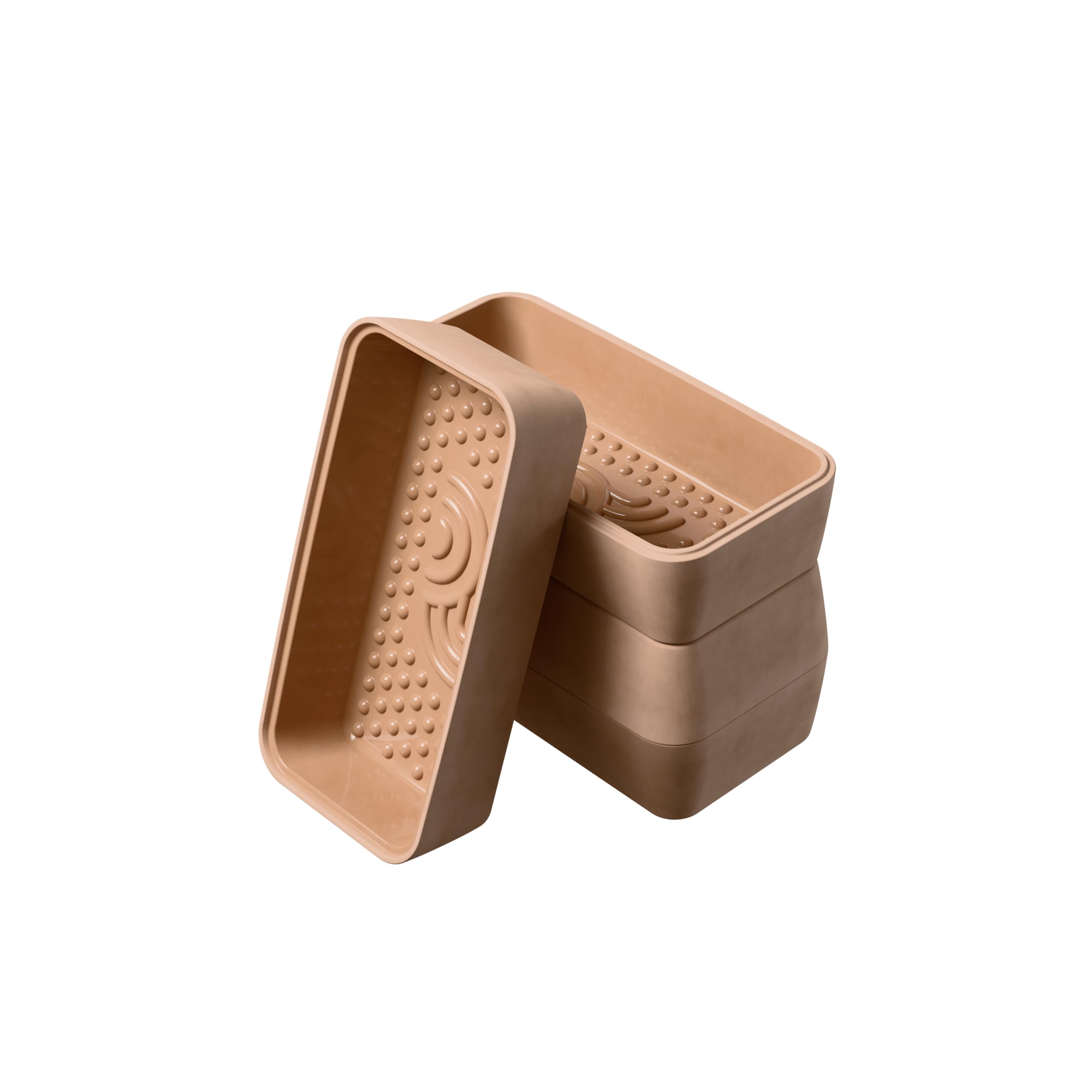 myromy® 2 Stück – Brick BBQ Mini-Bräter aus Keramik – Bräter, Dampfgarer, Schmortopf mit Aroma-Noppen – Grillschale & Auflaufform für Grill, Backofen & Mikrowelle – Brotbacktopf, spülmaschinengeeignet