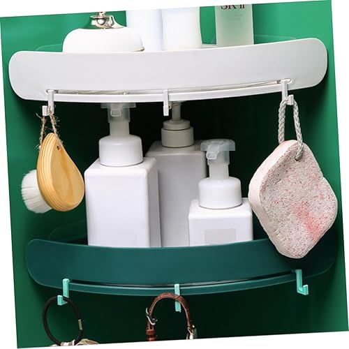 Miniatura 2 de Cabilock Estantes de plástico para montaje en pared, estante de plástico, estante de almacenamiento para baño, estante de baño, estante de baño,