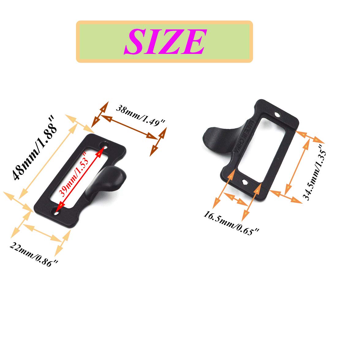 Metal Label Holder 20Pack 48x38mm Office Library File Drawer Card