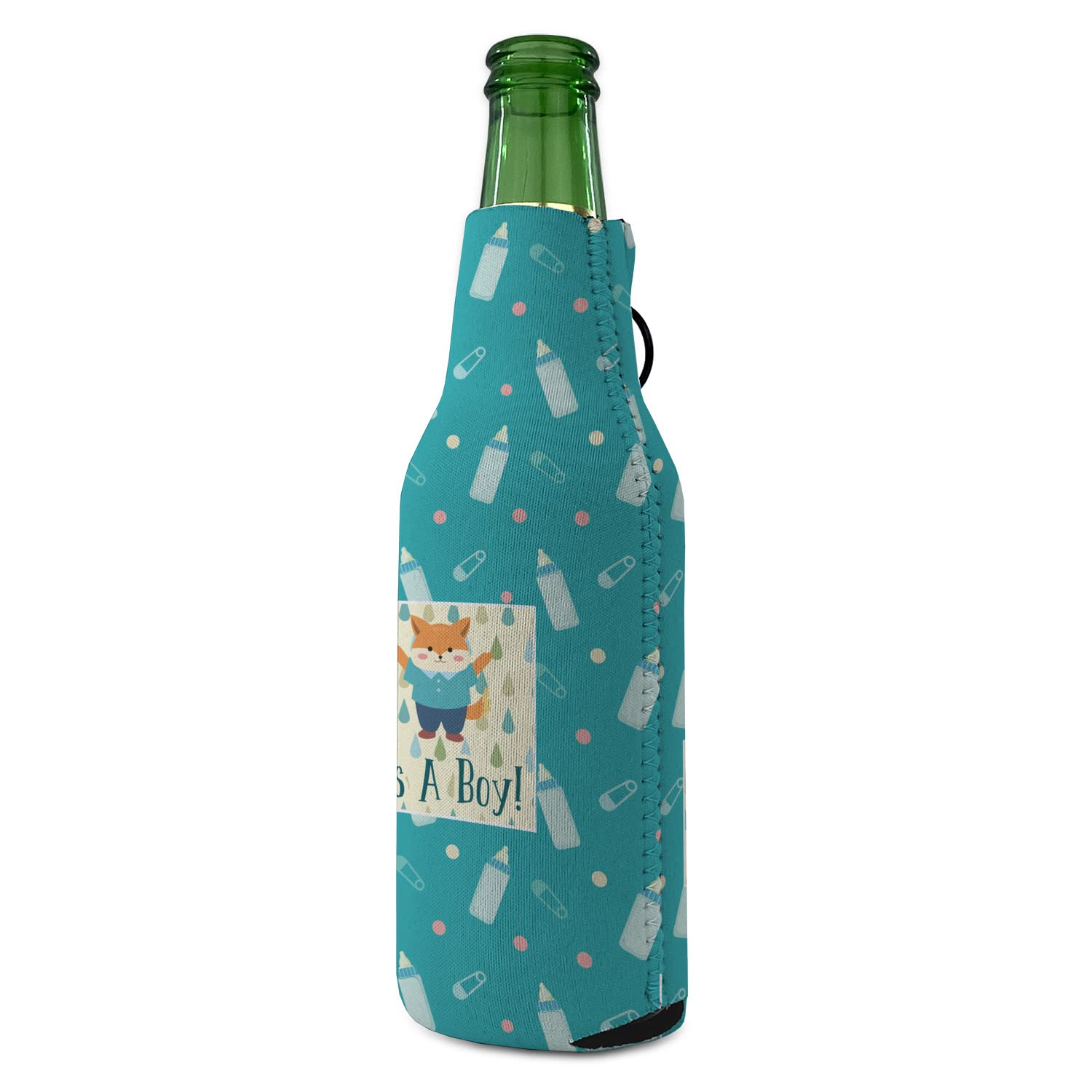 Personalized Baby Shower Zipper Bottle Cooler