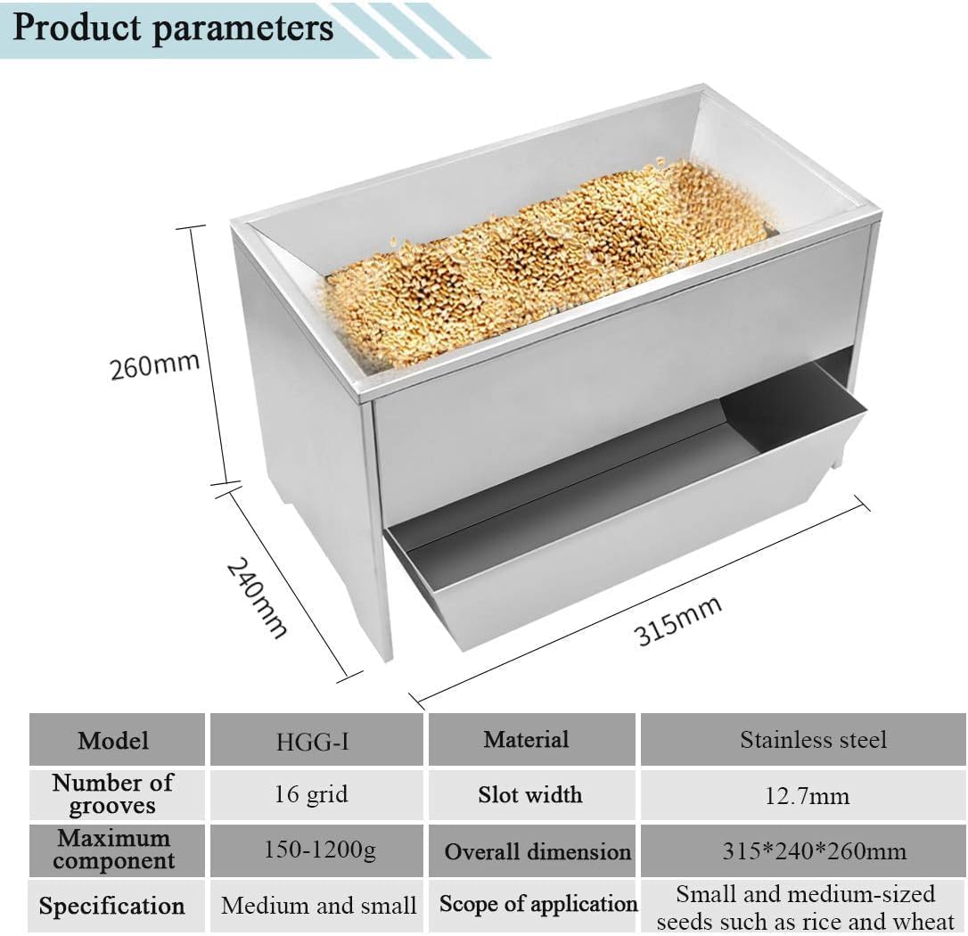 Campionatore di semi - Strumento di selezione e miscelazione dei semi in acciaio inossidabile per cereali e semi, separazione e miscelazione efficiente dei campioni