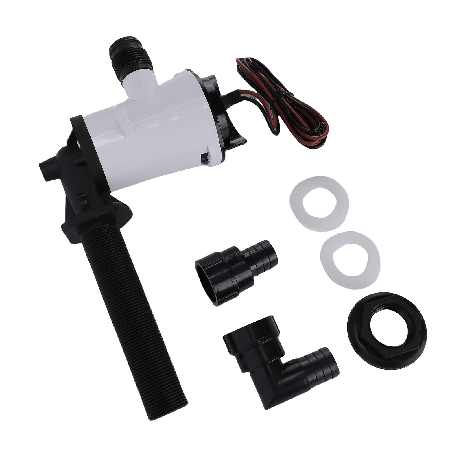 Pompa di Sentina Sommergibile Pompa Ad Acqua Sommergibile DC 800GPH ABS Acciaio Inossidabile 4.0A con Tubo da 3/4 Pollici per Acquario per e Yacht Livewell Fish Tank (WHITE)