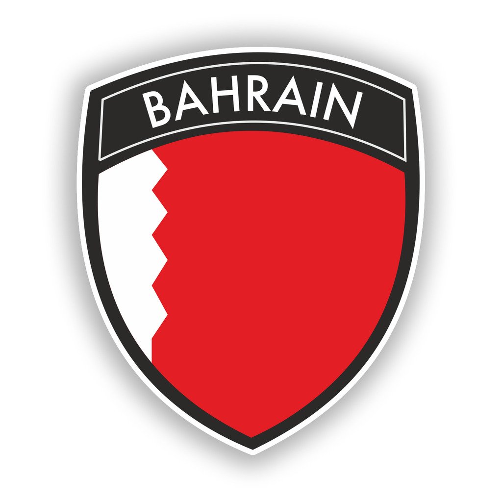 2 x 10cm/100mm Bahrain Flag Design Vinyl Stickers Travel Luggage #10620