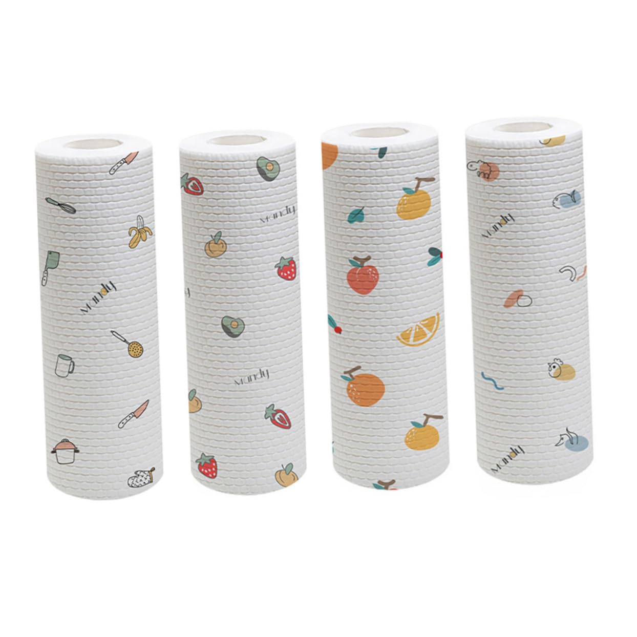 Paños de cocina desechables de alta absorción en húmedo y seco para encimeras y ollas, 4 rollos