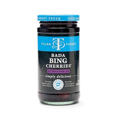 Tillen Farms Cerezas Bada Bing, 13.5 onzas (paquete de 4)