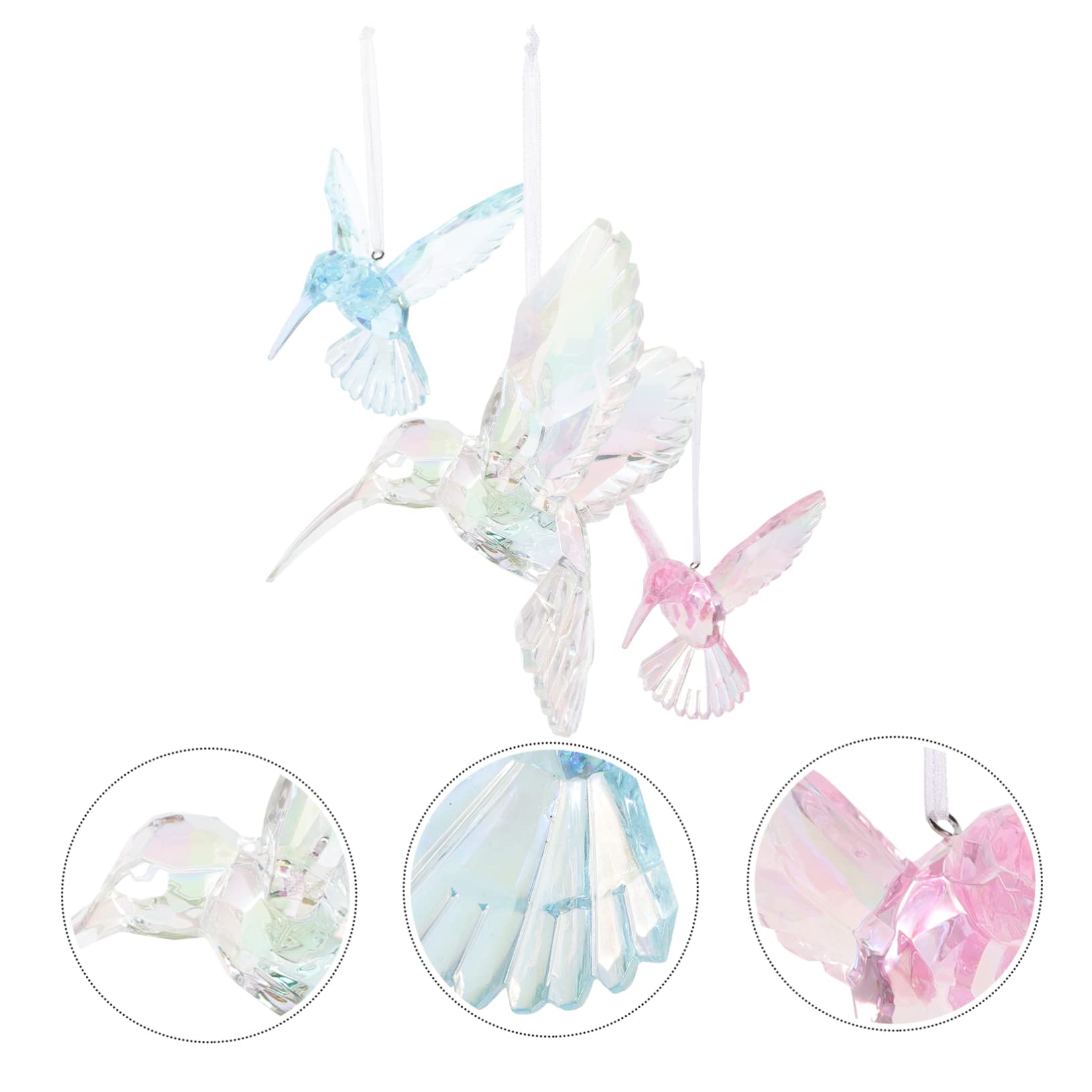 PRETYZOOM 9stücke Teiliges Transparentes Schillerndes Hummingbird Ornament Dekorative Vogelanhänger Für Und Deckenverzierung Für Innen Und Außeneinsatz