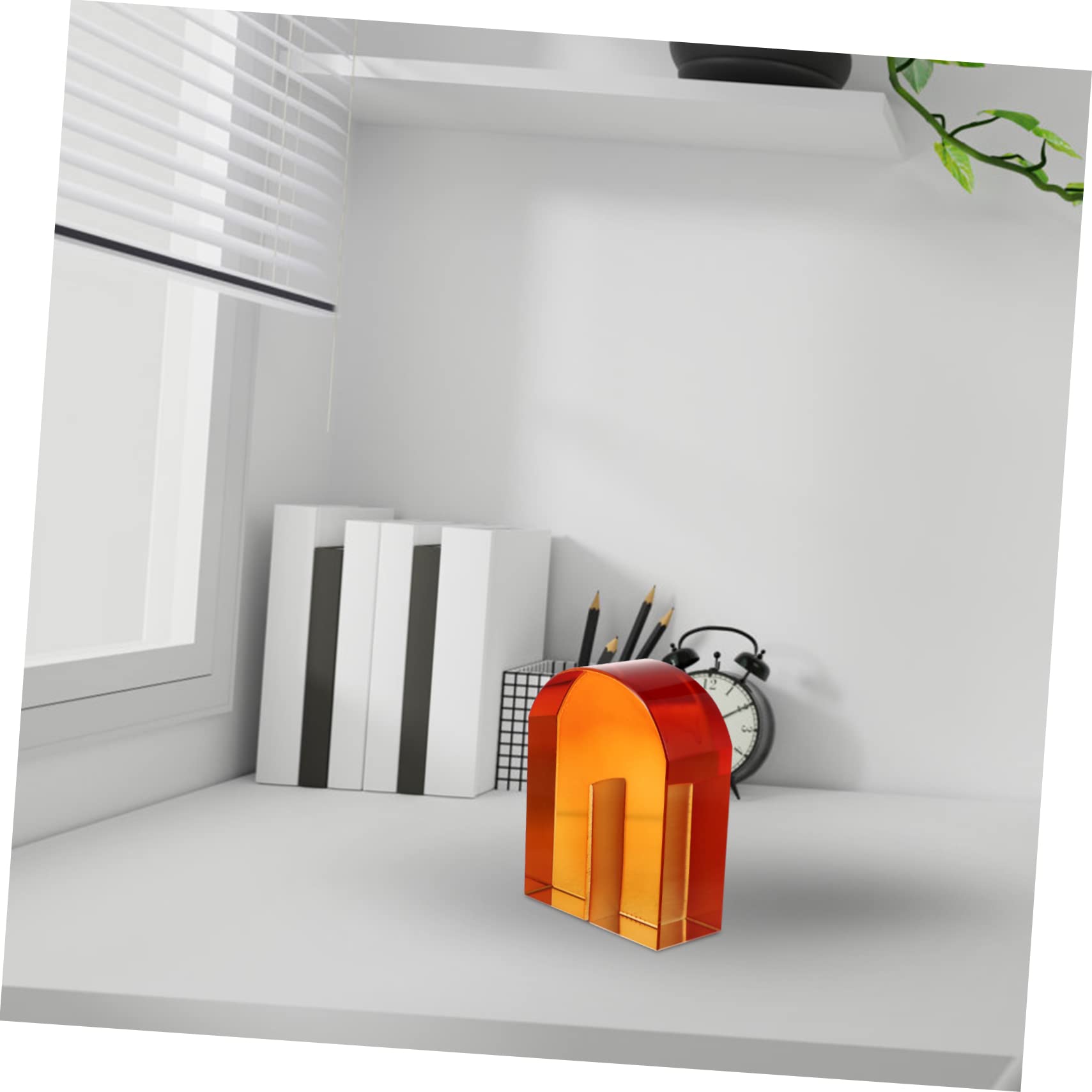 Amazon.co.jp: MUSISALY 1ピーシーオフィス用水晶ブックエンド アーチ