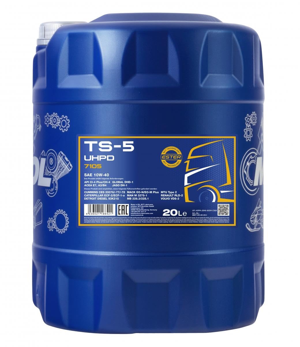 MANNOL Olio motore TS-5 10W-40 20 L Compatibilità con MERCEDES-BENZ Classe C Sedan W204 VITO/MIXTO Furgonato W639 Classe C Sedan W203 Classe A W176 Classe B W245