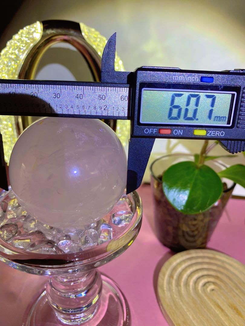 Amazon.co.jp: 桜色 透明感 スフィア ローズクォーツ 強いスター 虹中