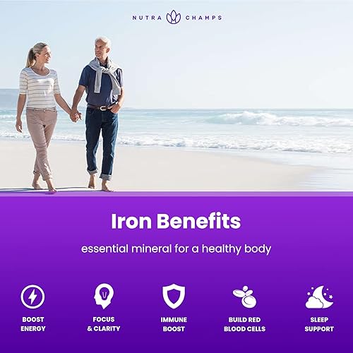 Miniatura 3 de Gomitas de hierro  Gomitas de hierro de 20 mg para mujeres, hombres y niños con vitamina C  120 gomitas de suplemento de hierro para constructor de