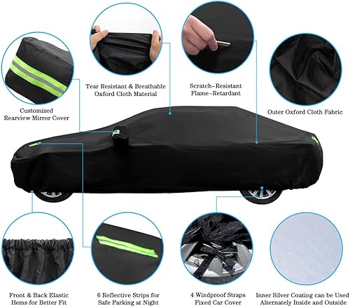 Miniatura 2 de Funda de coche compatible con Porsche 911 para 996 997 991 992 Series Carrera Targa Turbo GTS 1998-2022, cubierta impermeable para coche completa