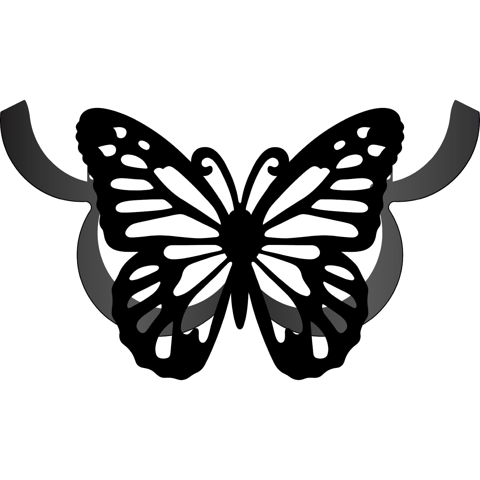 CREATCABIN Butterfly Toilet Paper Holder Wall Mount Decorative Black Metal Animal Paper Holders Toilet Tissue Storage Freestanding Stand for Extra 8 Rolls Bathroom Wall Art Counter Floor 14.4 x 9.8in