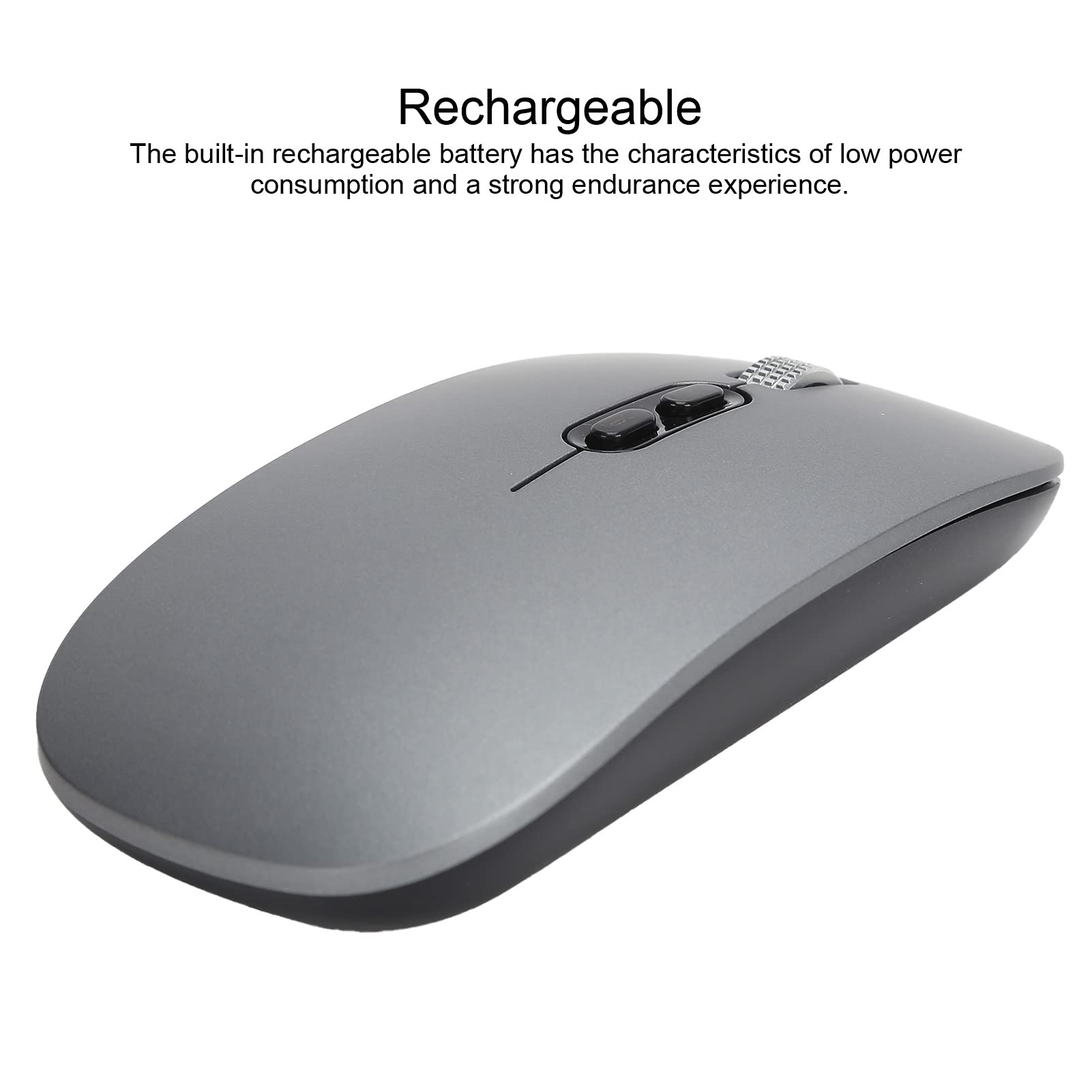 Mysz Bluetooth, bezprzewodowa mysz optyczna, mysz przenośna, mysz ładowalna, obsługa regulacji 800/1200/1600 DPI, ergonomiczny kształt, do komputera PC, komputera, biura Double the comfort
